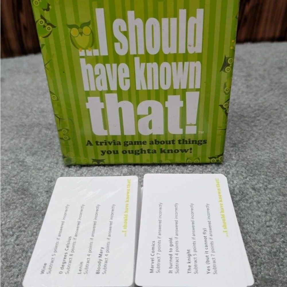 I Should Have Known That Trivia Game About Things You Ought To Know Open Box